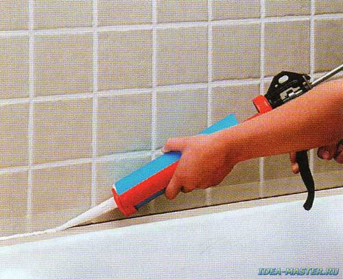 Герметизация швов в ванной комнате