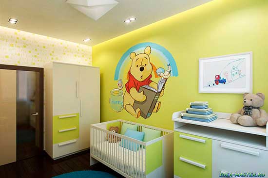 Декоративная отделка стен в детской