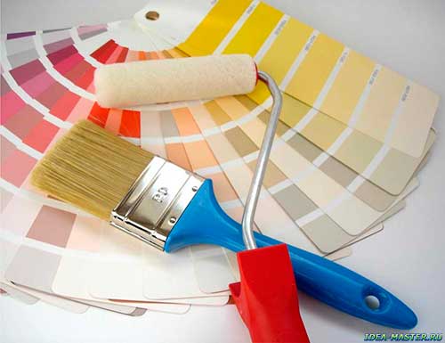 Оборудование и материалы для покраски стен