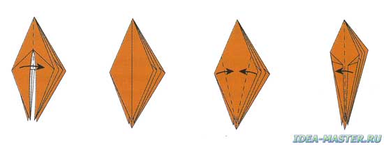 Лягушка в технике оригами