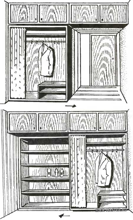 Сдвижной шкаф для прихожей — конструкция и изготовление самодельного шкафа